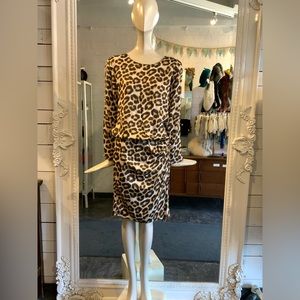 VELVET leopard print dress